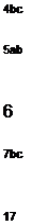Text Box: 4bc
5ab
6
7bc
17
